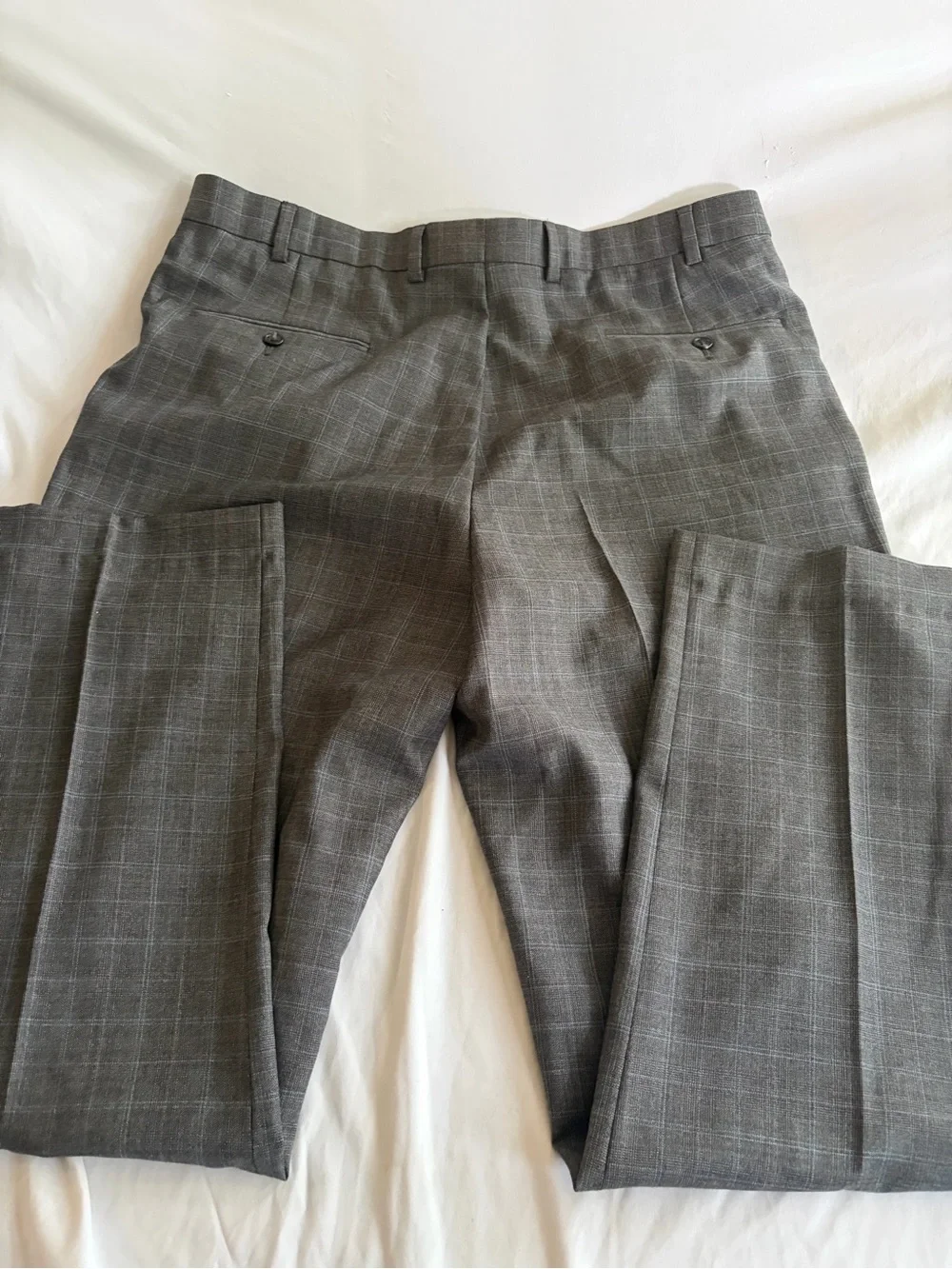 Hart Schaffner Marx Gray Flatfront Dress Pants 100% wool Size 35R